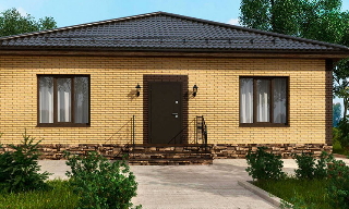 Проекты одноэтажных домов из кирпича | Строй-Взь - Вязьма от 3563 рублей
