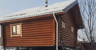 Баня из оцилиндрованного бревна под ключ в Вязьме - от 132340 рублей
